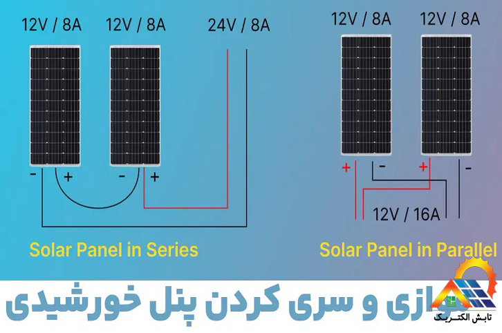 موازی و سری کردن پنل خورشیدی