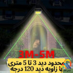 زاویه نور چراغ خورشیدی دیواری 3 لامپ مدل YX-777-3W